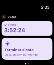 Pantalla «A las tres de la mañana, en la muñeca» de NomiNest